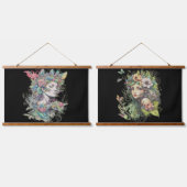 Fantasy Fairy Tale Women Wandteppich Mit Holzrahmen (Doppelt)