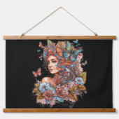 Fantasy Fairy Tale Women Wandteppich Mit Holzrahmen (Vorderseite 2)