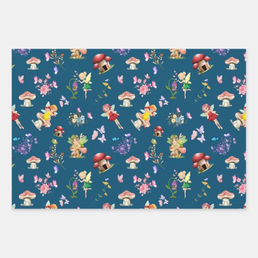 Fantasy Fairy Themed Collection Geschenkpapier Set (Vorderseite 2)