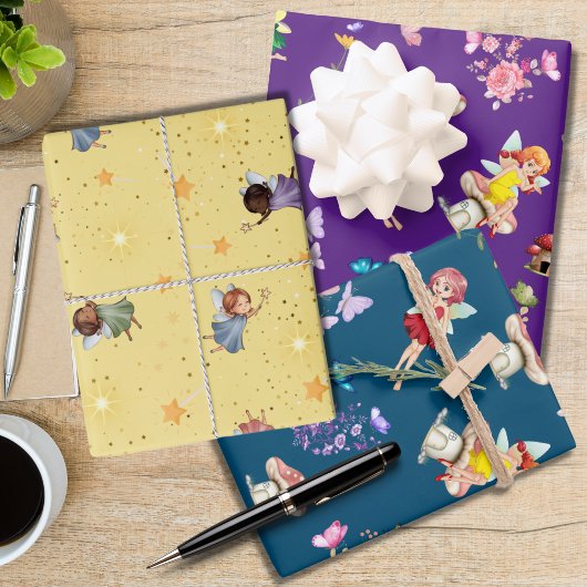 Fantasy Fairy Themed Collection Geschenkpapier Set