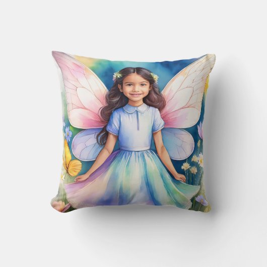 Fantasy Fairy Throw Kissen (Vorderseite)
