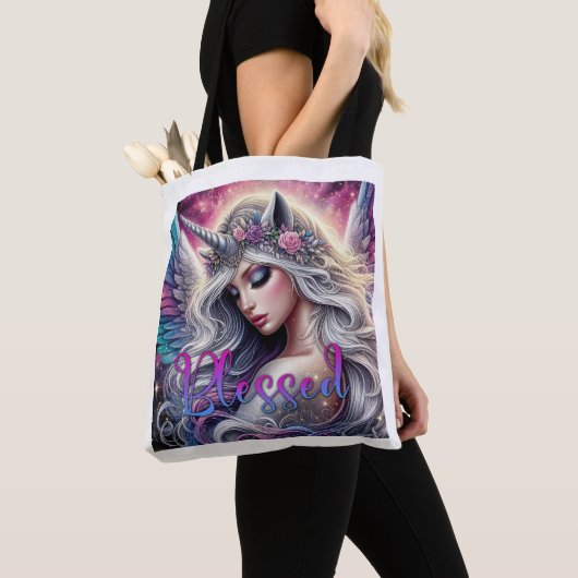 Fantasy Fairy Tote Tag Selige Kunst Tasche (Von Nahem)