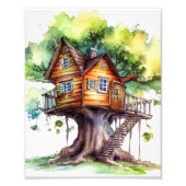 Fantasy Fairy tree House Fotodruck (Vorne)