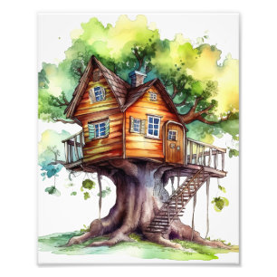Fantasy Fairy tree House Fotodruck