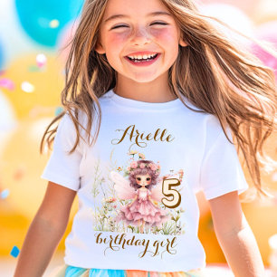 Fantasy Fairy Wildblume Pastel Geburtstag T-Shirt