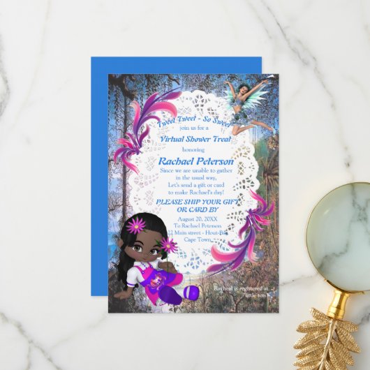 Fantasy Fairytale Geschichten im Wald und Wald Dankeskarte (Vorderseite/Rückseite Beispiel)