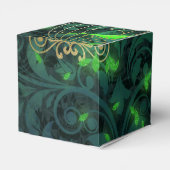 Fantasy-Fantasie in Gold und Green Birdcage Geschenkschachtel (Rückseite)