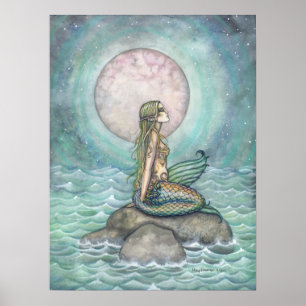 Fantasy Fantasy Fatercolor im Pastellmeer Kunst un Poster