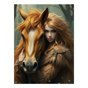 Fantasy Fantasy - Pferd und Begleiter Poster