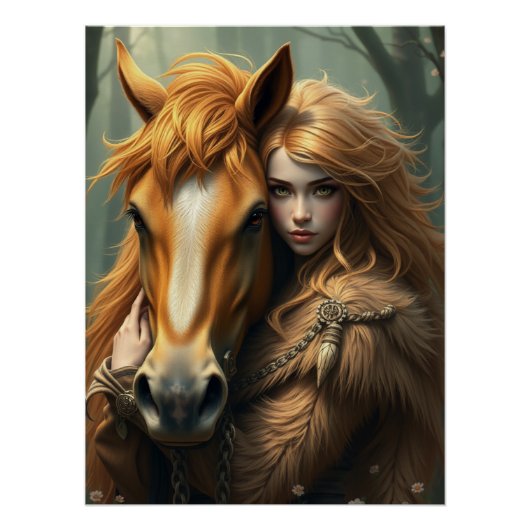 Fantasy Fantasy - Pferd und Begleiter Poster (Vorderseite)
