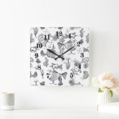 Fantasy Fantasy-Skizzen Pflanze Meer Quadratische Wanduhr (Zuhause)