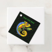 Fantasy-farbige Lizard auf Stick mit Leaf Dots Geschenkanhänger (Beispiel)