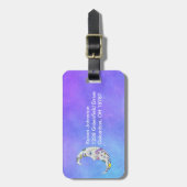 Fantasy farbiger Crescent Moon mit Face Sky Gepäckanhänger (Vorderseite vertikal)