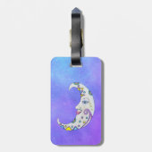 Fantasy farbiger Crescent Moon mit Face Sky Gepäckanhänger (Rückseite vertikal)