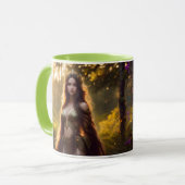 Fantasy Fashion Dryd Wald Goddess hübsche Kunst Tasse (Vorderseite Links)