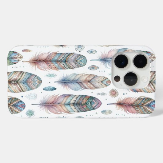 Fantasy Feather Case-Mate iPhone Hülle (Rückseite (Horizontal))