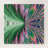Fantasy Feathers Fraktal Abstrakte Kunst Puzzle (Horizontal)