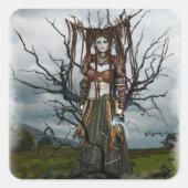 Fantasy Fee Hexenkleber Quadratischer Aufkleber (Vorderseite)