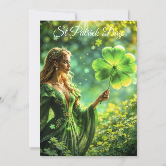 Fantasy Fee St Patrick Day Irish Folklore Art Einladung (Vorderseite)