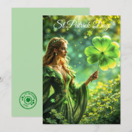 Fantasy Fee St Patrick Day Irish Folklore Art Einladung