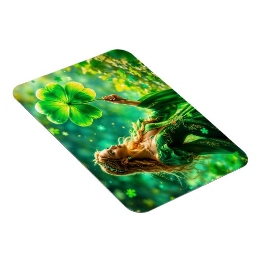 Fantasy Fee St Patrick Day Irish Folklore Art Magnet (Rechte Seite)