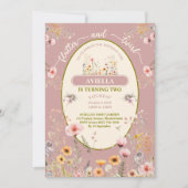 Fantasy Fee Wildblume Girls rosa Einladung (Vorderseite)