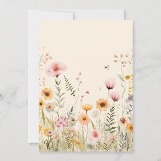 Fantasy Fee Wildblume Mädchen Einladung (Rückseite)