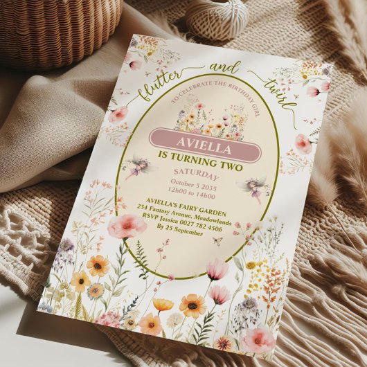 Fantasy Fee Wildblume Mädchen Einladung