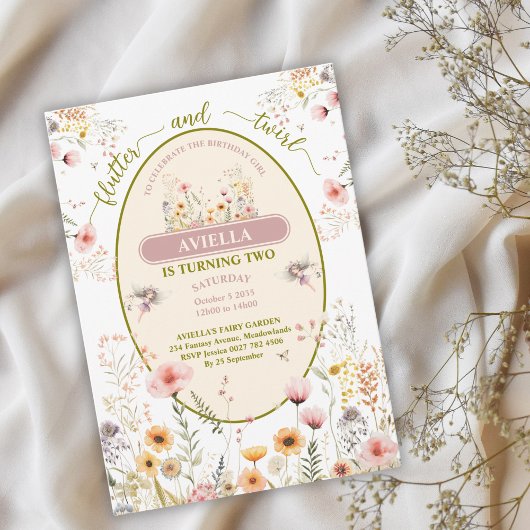 Fantasy Fee Wildblume Mädchen Einladung