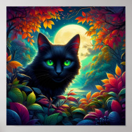 Fantasy Feline Artwork Poster