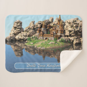 Fantasy-Festung Motivationszitat-Kunst Sherpadecke