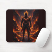 Fantasy-Feuer-Inferno-Wächter Mousepad (Mit Mouse)