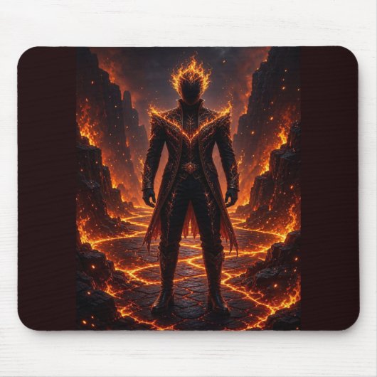 Fantasy-Feuer-Inferno-Wächter Mousepad (Vorne)