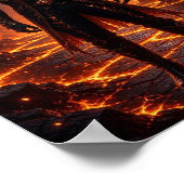 Fantasy-Feuer-Inferno-Wächter Poster (Ecke)