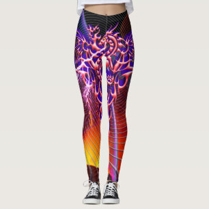 Fantasy-Feueratmender Drache Leggings
