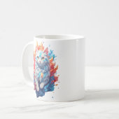 Fantasy Fire and Ice Cat Kaffeetasse (Vorderseite Links)