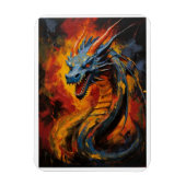 Fantasy Fire Breaath Dragon Magnet (Vertikal)