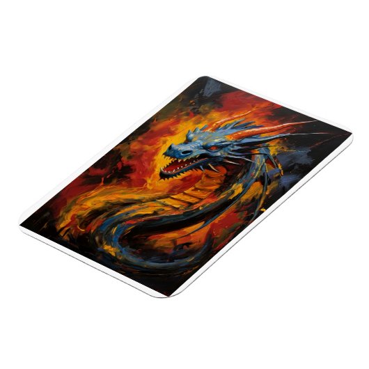 Fantasy Fire Breaath Dragon Magnet (Linke Seite)
