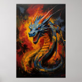 Fantasy Fire Breaath Dragon Poster (Vorne)