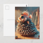 Fantasy Fish in einem Kleid Postkarte (Vorne/Hinten)