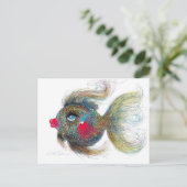 Fantasy Fish: Kissiefish Post Cards Postkarte (Stehend Vorderseite)