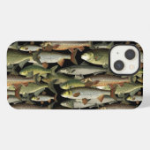 Fantasy Fish Pattern iPhone Hülle (Rückseite (Horizontal))