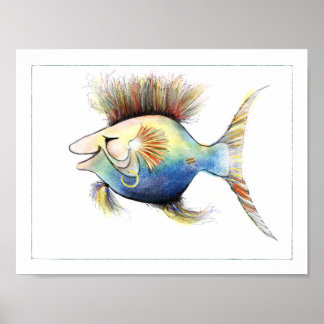 Fantasy Fish Poster: Cod Stewart Poster