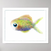 Fantasy Fish Poster: Mit Augen blauer Junge Poster (Vorne)
