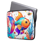 Fantasy Fish Scene Design Laptopschutzhülle (Vorderseite Links)