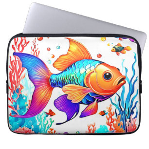 Fantasy Fish Scene Design Laptopschutzhülle