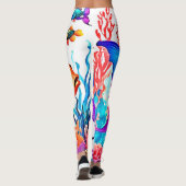 Fantasy Fish Scene Design Leggings (Rückseite)