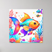 Fantasy Fish Scene Design Leinwanddruck (Vorderseite)