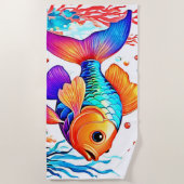 Fantasy Fish Scene Design Strandtuch (Vorderseite)