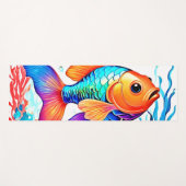 Fantasy Fish Scene Design Yogamatte (Vorderseite (Horizontal))